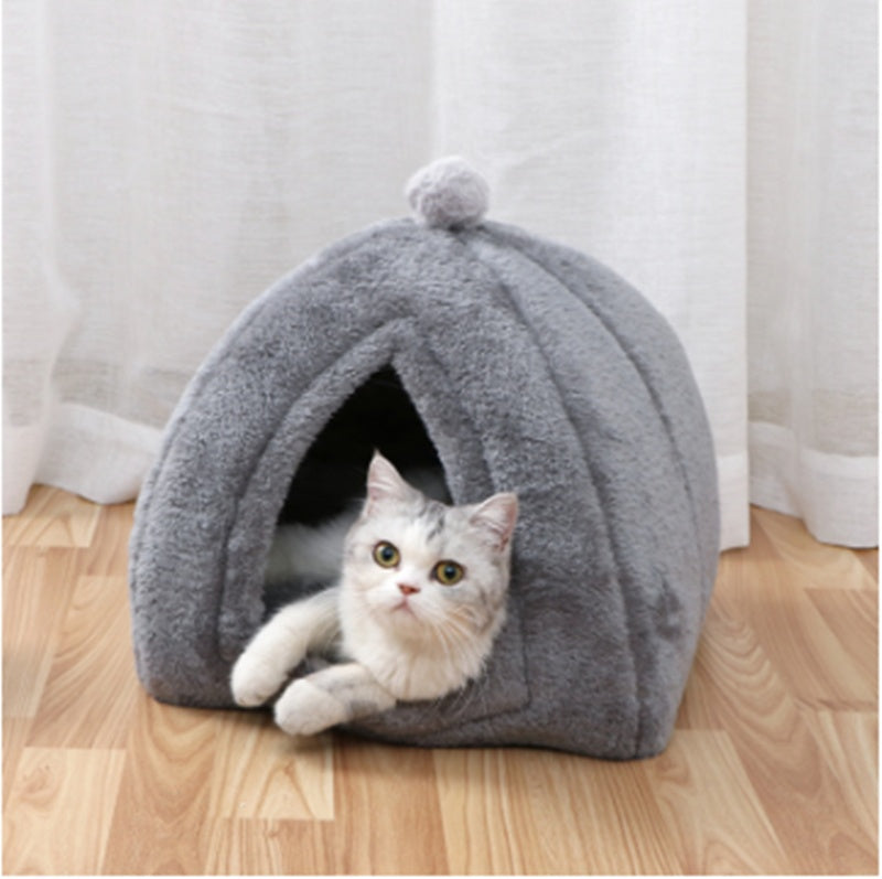 Warm Cat House Closed Folding Pet House - Fur Retreat