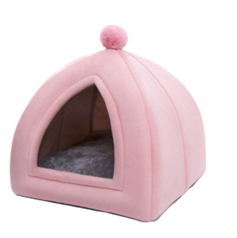 Warm Cat House Closed Folding Pet House - Fur Retreat