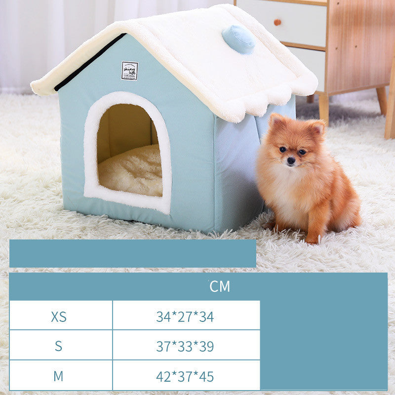 Dog Kennel House Type Warm Closed Pet Supplies - Fur Retreat