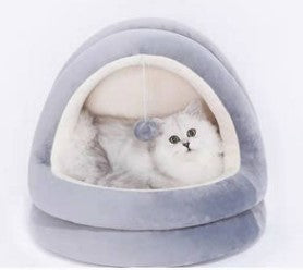 High Quality Cat House Beds Kittens Pet Cats Sofa Mats Cozy Bed Toy Dog for Small Kennel Home Cave Sleeping Nest Indoor Products - Fur Retreat