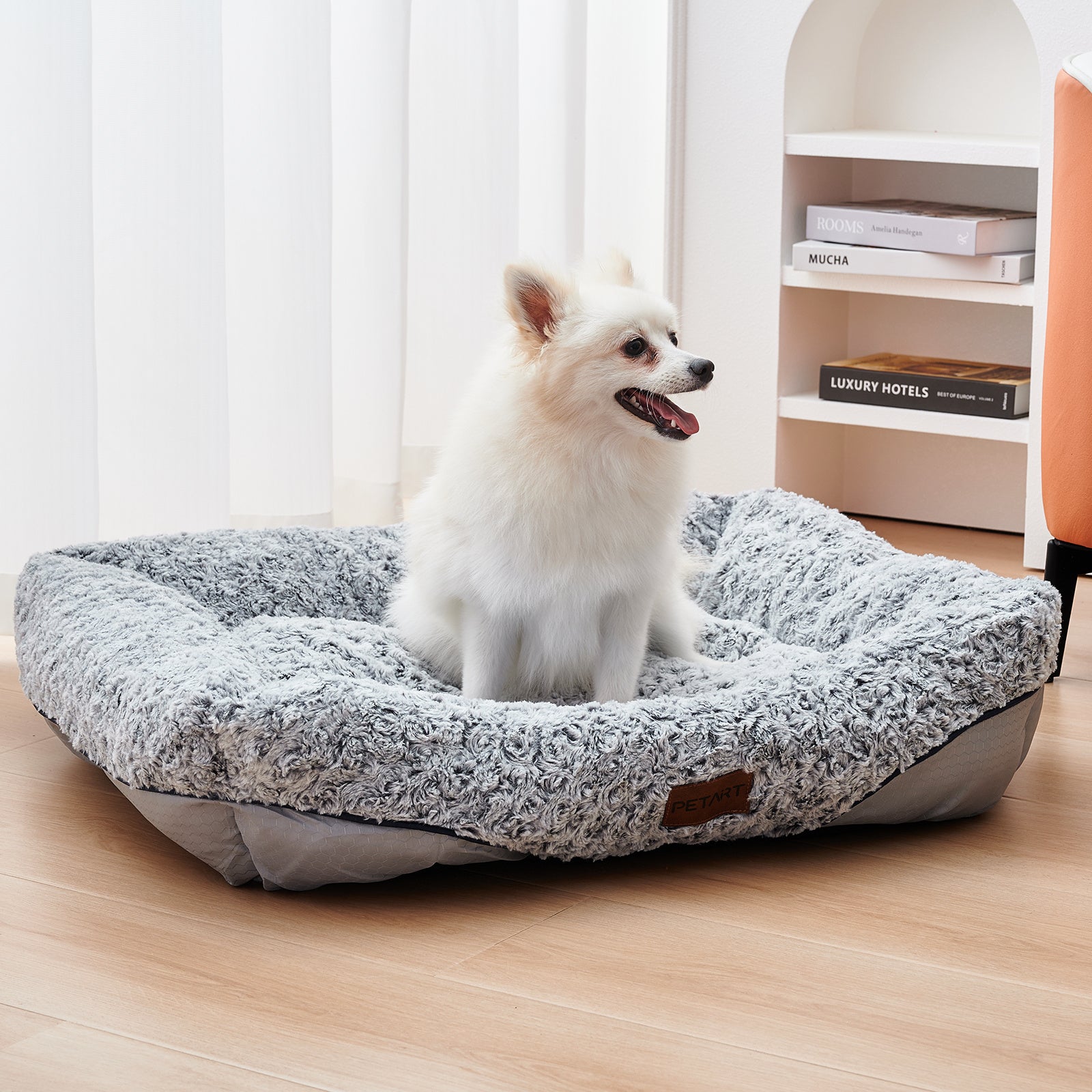 Swirl Rose Velvet Bed for Dog and Cat