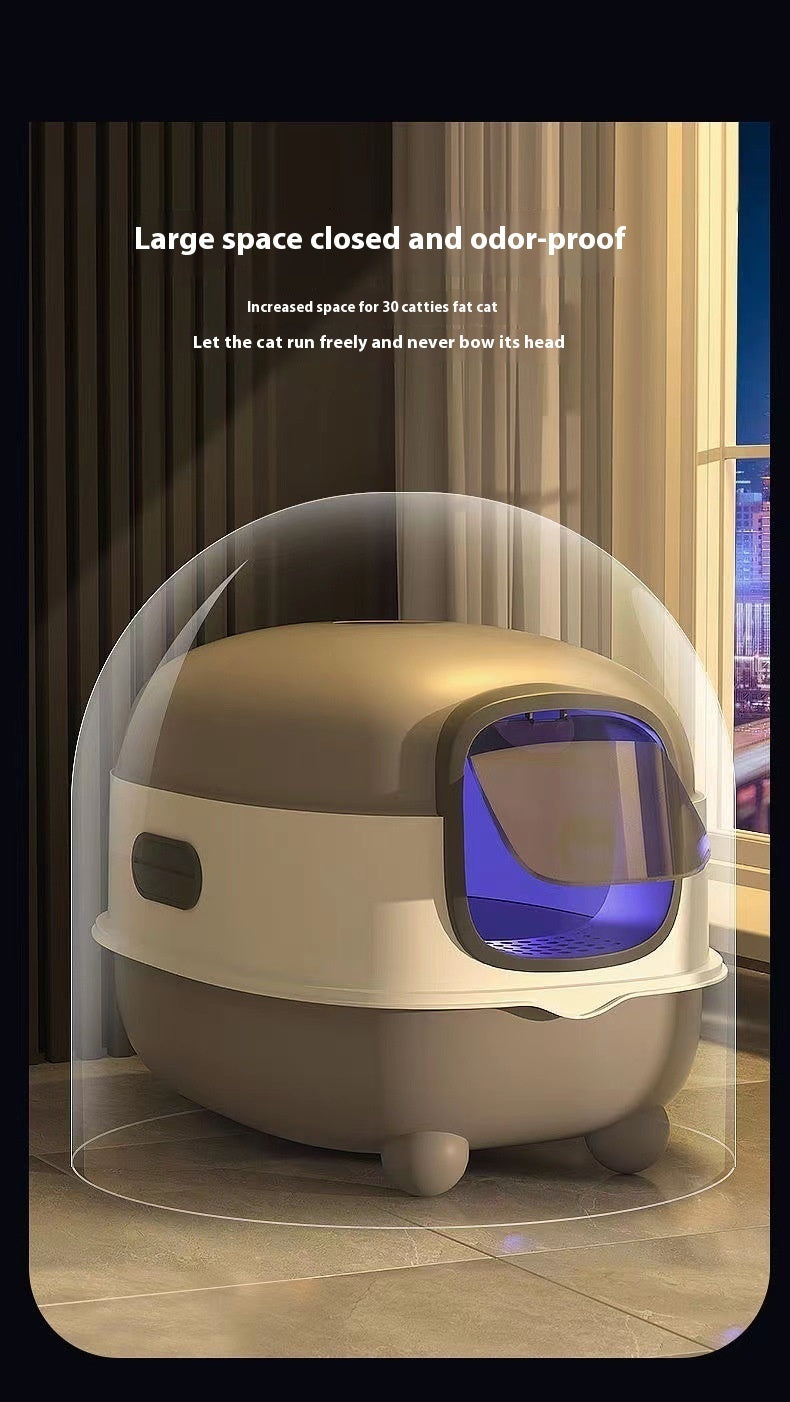 Litter Box Fully Enclosed Oversized UV Sterilization