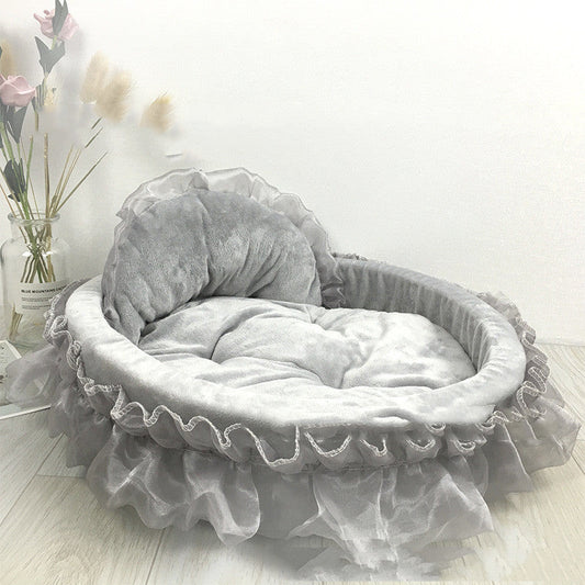 Comfy Princess Pet Bed - Fur Retreat