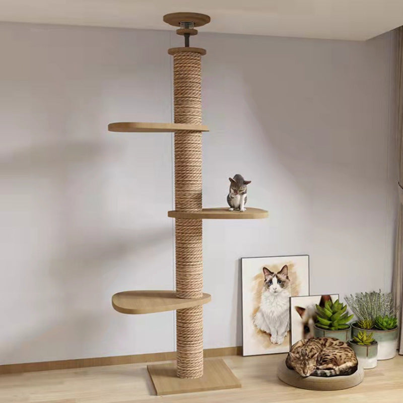 Solid Wood Column Cat Climber