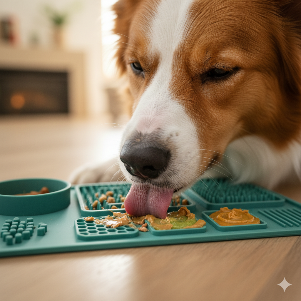Dog Lick Mat - Slow Feeder with Suction Cup | BPA-Free Silicone Licking Pad for Anxiety Relief & Mental Stimulation - Fur Retreat