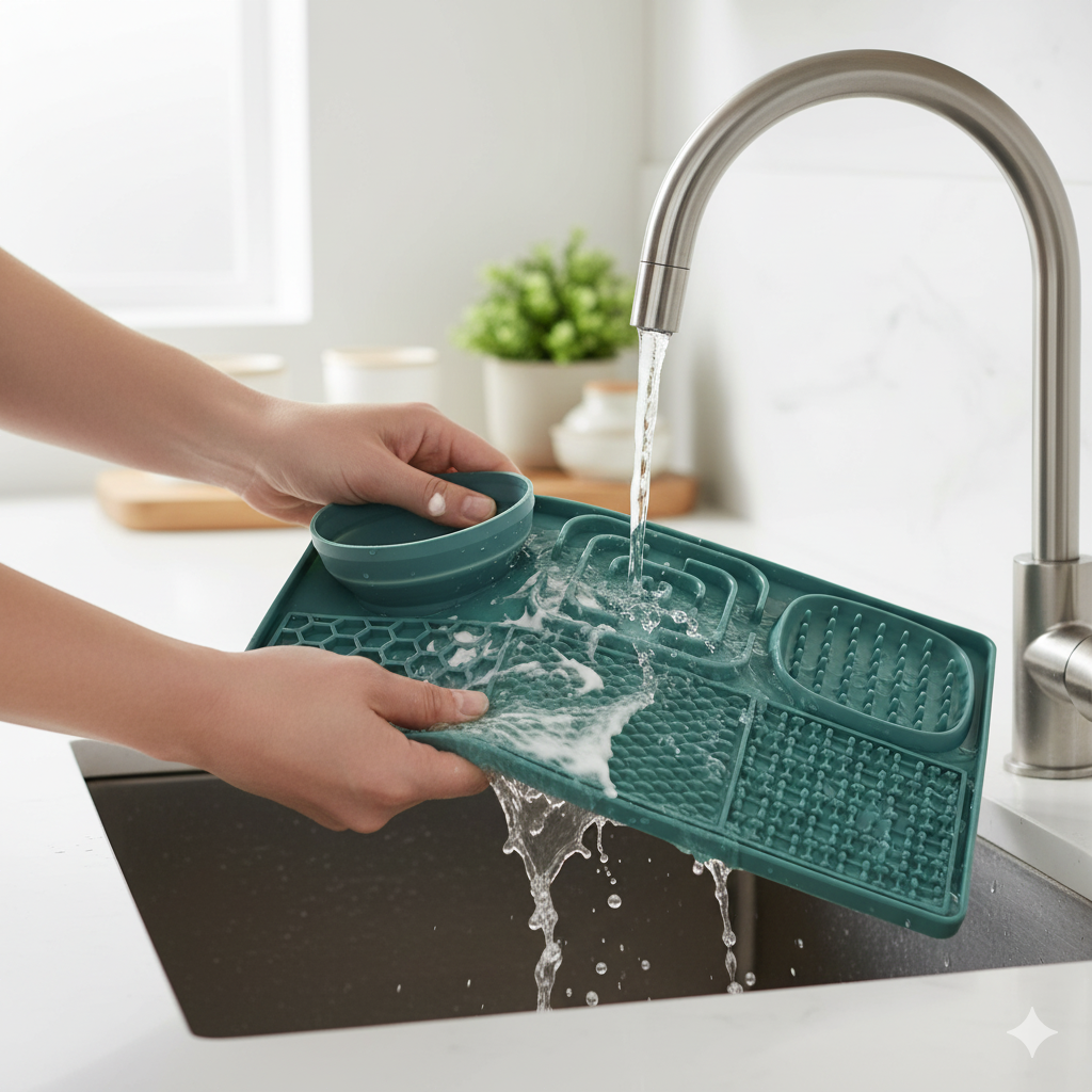 Dog Lick Mat - Slow Feeder with Suction Cup | BPA-Free Silicone Licking Pad for Anxiety Relief & Mental Stimulation