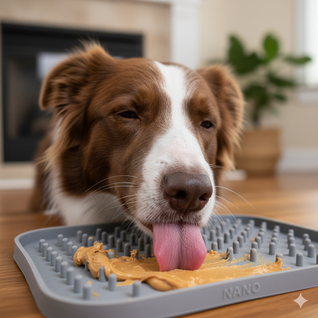Dog Lick Mat - Slow Feeder with Suction Cup | BPA-Free Silicone Licking Pad for Anxiety Relief & Mental Stimulation - Fur Retreat