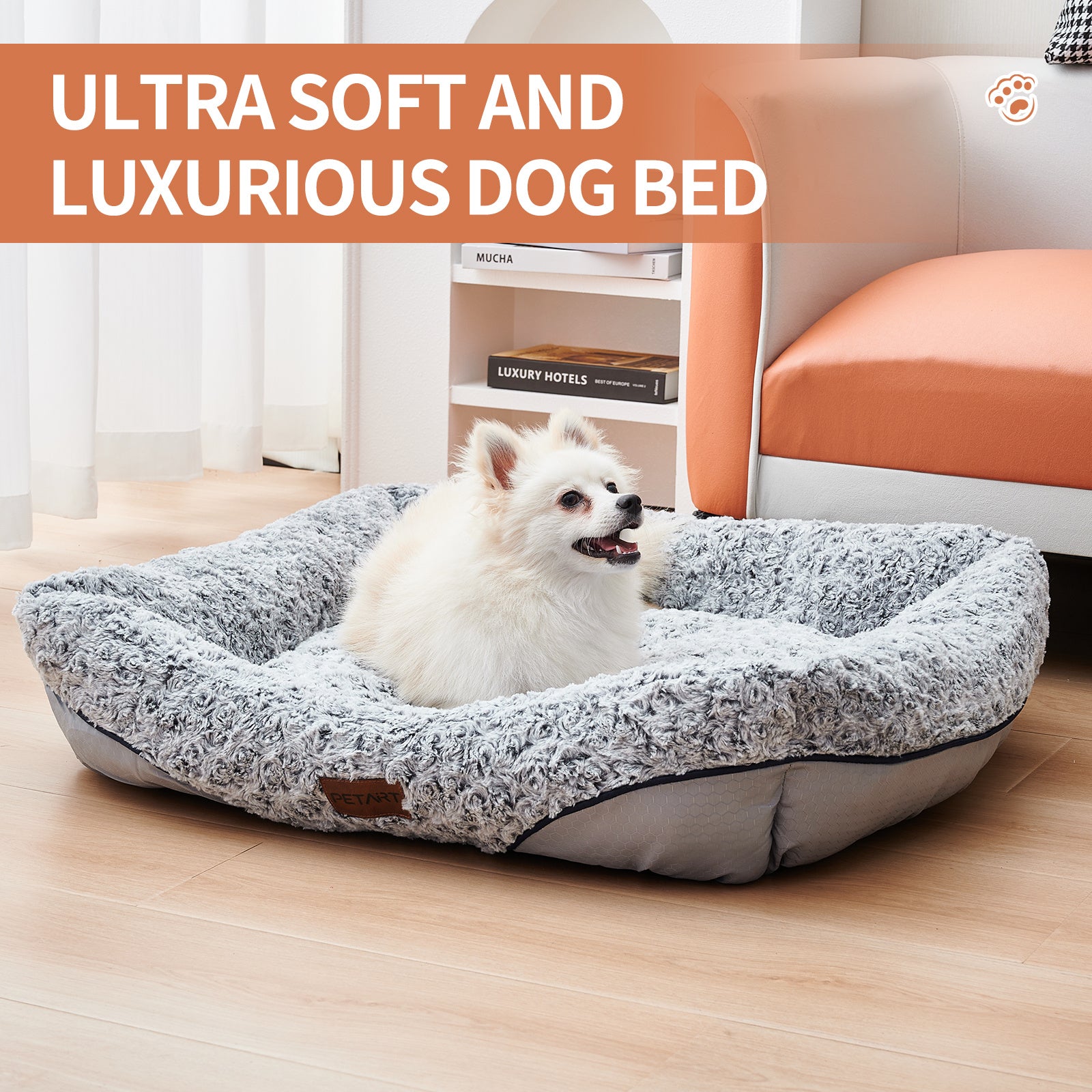 Swirl Rose Velvet Bed for Dog and Cat