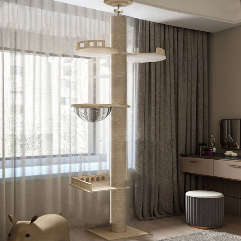 Solid Wood Cat Climbing Tower - Fur Retreat